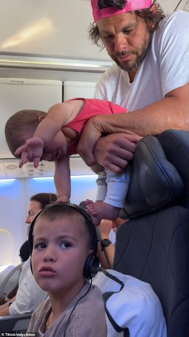 Indy was accused of 'lack of respect and consideration' for other passengers after allowing her children to run wild on the plane