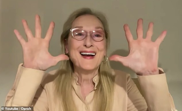 An excited Meryl Streep called the vice president 