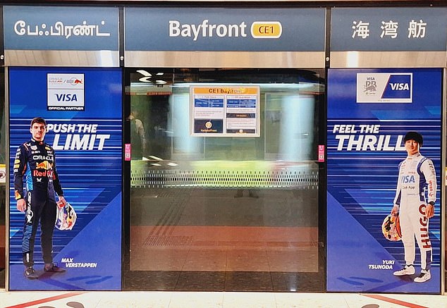 Max Verstappen and Yuki Tsunoda take centre stage in Singapore's metro stations ahead of this weekend's race