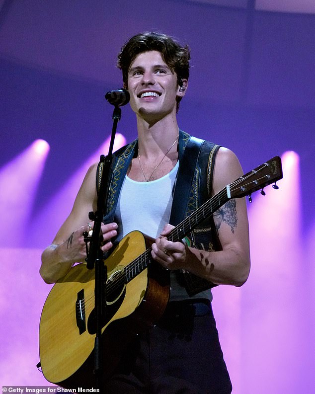 Shawn has not toured since July 2022, except for a few recent performances, when he cut short his Wonder World Tour to focus on his mental health; pictured in June 2022 in Portland, Oregon