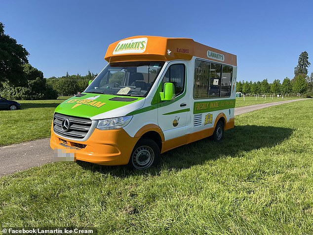 Jaroszek was working for Lamarti's Ice Cream (stock photo above) when customers reported him for looking 