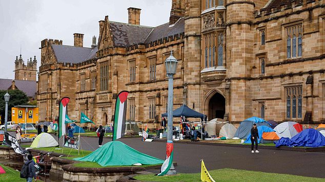 The University of Sydney feared a violent outbreak if the protest was forcibly dispersed