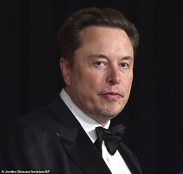 Elon Musk arrives at an event in Los Angeles on April 13