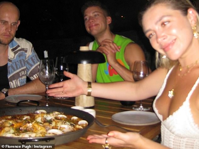 She described her holiday as 'absolutely lovely' and gave fans a glimpse into the food she ate.