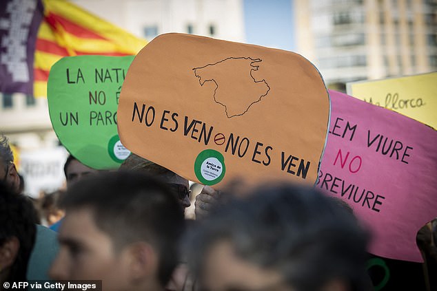 Protesters are calling for changes to Mallorca's tourism, claiming the number of foreign visitors is leaving the island struggling to cope.