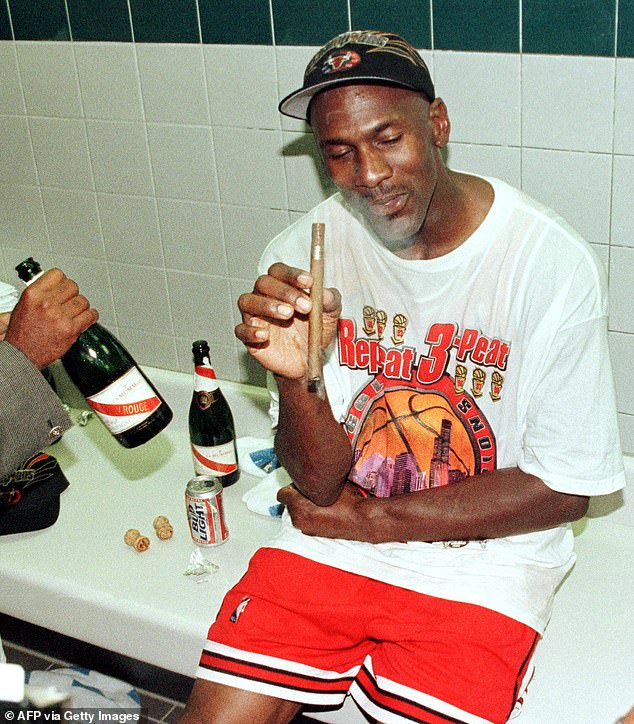 Jordan is known for his love of beer and cigars during his NBA career in which he won six titles