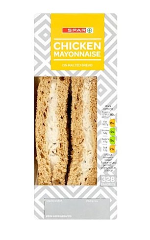 SPAR sandwiches with chicken mayonnaise, chicken club and shrimp mayonnaise are also covered by the measure.