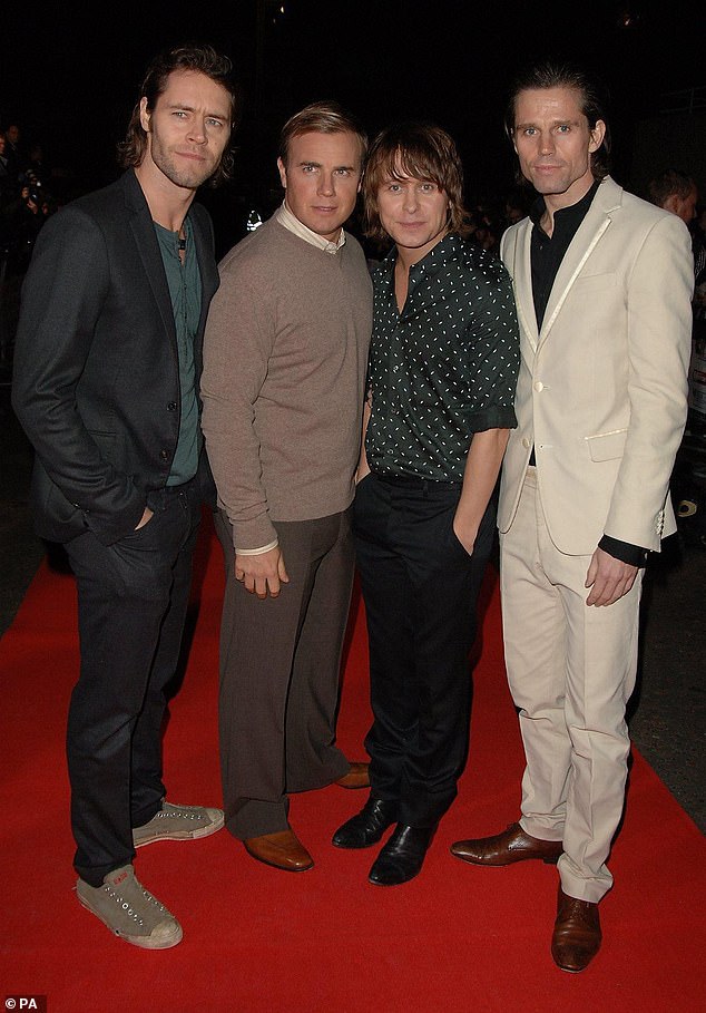 Jason (left) rose to fame as part of the group's original line-up, alongside fan favourites Gary Barlow, 53, Howard Donald, 56, Robbie Williams, 50, and Mark Owen, 52 (pictured in 2006)