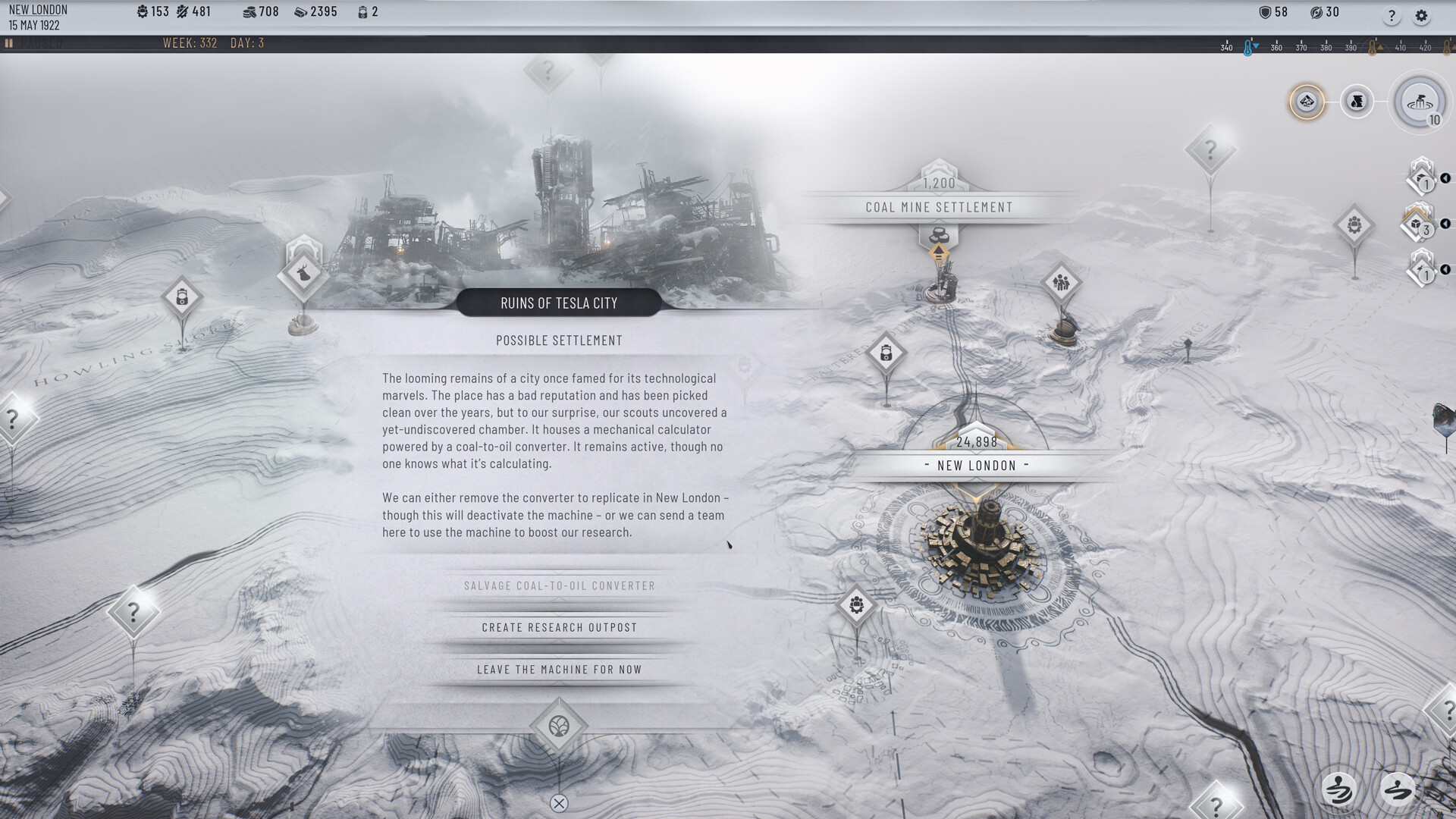 The captain of New London sends out an expedition in Frostpunk 2