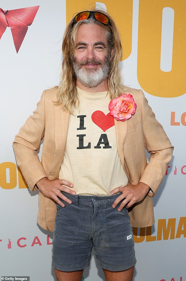 Pine pictured in Los Angeles in April at the premiere of his directorial debut Poolman