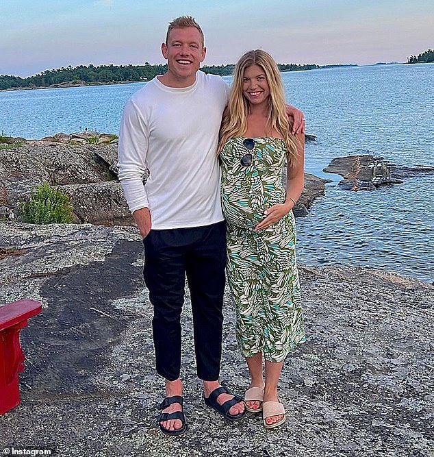 In a clip, Mr Mackenzie reveals that his grandfather lifts weights and does '500 push-ups three times a week', a regime that even people in their thirties find difficult to maintain. Pictured is Phil Mackenzie with his wife Brodie