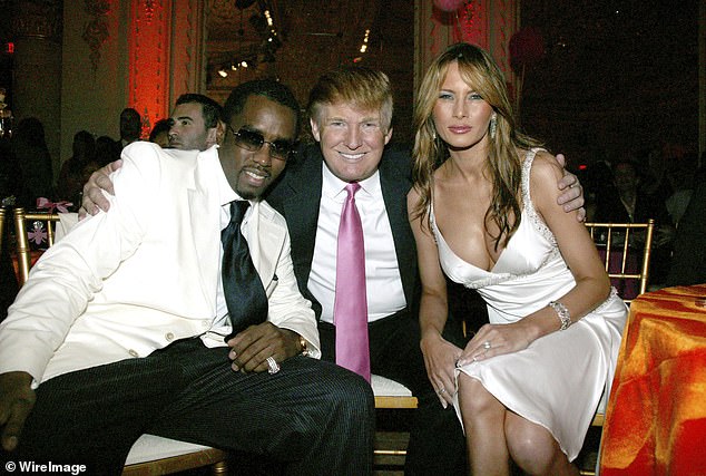 Diddy has notably been photographed with a number of celebrities, including Donald Trump - seen at a 2005 fundraiser at Mar-a-Lago for the Rush Philanthropic Foundation