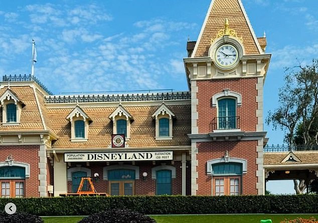 They posed at the Cars ride, the Small World ride, on Main Street and in front of the park by the train station (pictured). Paris Hilton, Joey King, Michelle Pfeiffer and Jeremy Renner hit the like button.