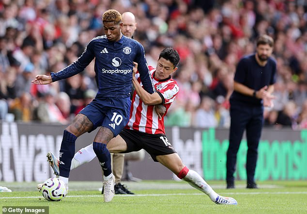 The United winger opened his Premier League account in his side's recent 3-0 win over Southampton