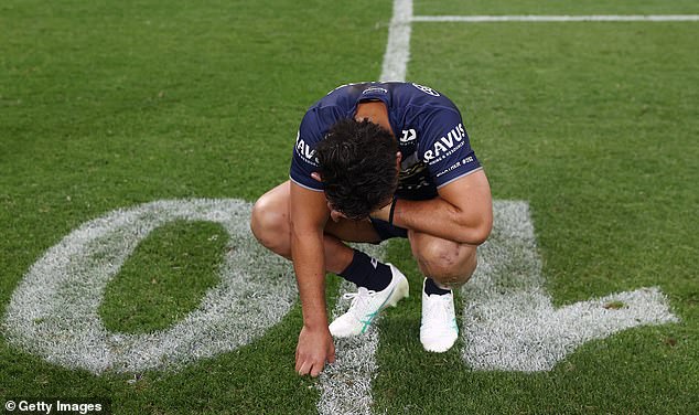 It followed a 26-18 defeat to Cronulla on Friday night at Allianz Stadium, which ended the Cowboys' season (pictured is broken backrower Jeremiah Nanai)