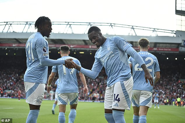 Callum Hudson-Odoi (right) and Anthony Elanga (left) have become indispensable figures at Forest