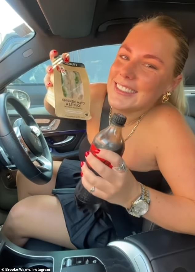 Shane Warne's eldest daughter, 27, posted the video to Instagram, which shows her trying out AMPOL truck stops and convenience stores in a paid promotion