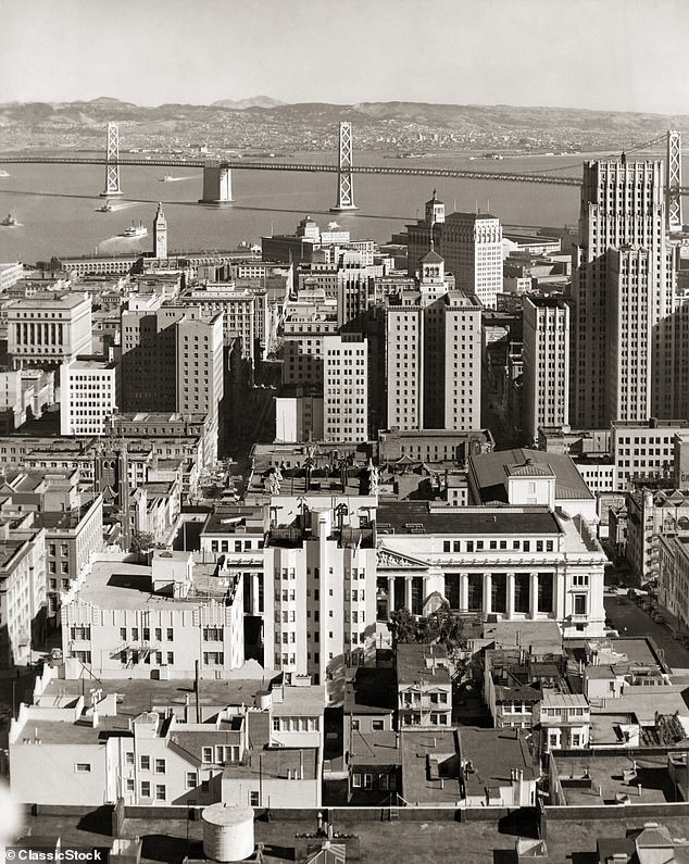 The Oakland Bay Bridge connects Oakland to downtown San Francisco