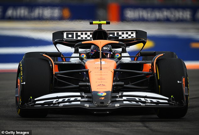 Lando Norris finished first in final practice for the Singapore Grand Prix