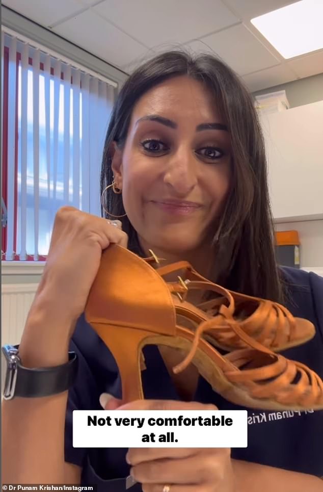 This comes after Dr Punam revealed that she wore her dancing shoes to her GP surgery in an attempt to break them in.