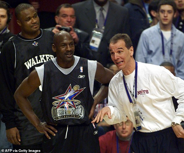 Antoine Walker (top left), who played with MJ on the 1998 and 2002 Eastern Conference All-Star teams, was one of many players who attended his offseason training camps