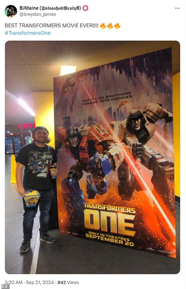 Another very satisfied viewer called the feature film the 'best Transformers movie ever'