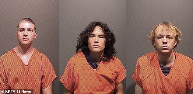 Nicholas Karol-Chik (left), Zachary Kwak (center) and Joseph Koenig (right) are accused of inciting a rock-throwing spree in the Denver area that left 20-year-old Alexa Bartell dead.