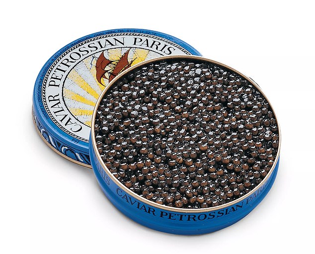 The Ossetra caviar, $50-$500 an ounce, is served by the wealthy as dips would be served with tortilla chips - completely untouched