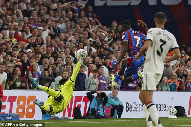 Andre Onana made a stunning double save to keep United in the match at Selhurst Park