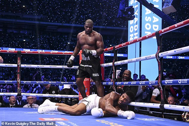 Wembley was stunned when Joshua failed to recover from the brutal blow in the fifth round