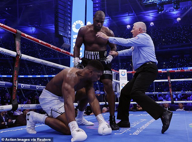 Joshua was knocked to the canvas three times during the successful fight