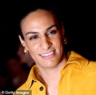 Imane Khelif attends the Bottega Veneta fashion show during Milan Womenswear Spring/Summer 2025 on September 21