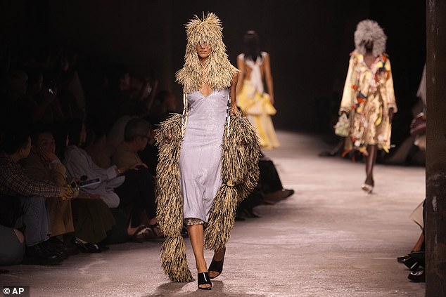 A model wears a creation as part of the Bottega Veneta Spring/Summer 2025 collection