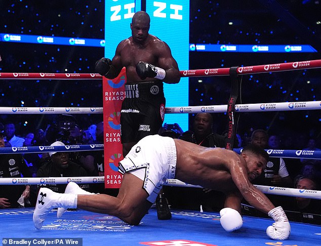 Dubois left AJ on the ground in the fifth round with the punch of his career to date