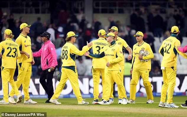 The Australian players were elated after securing victory at Headingley on Saturday