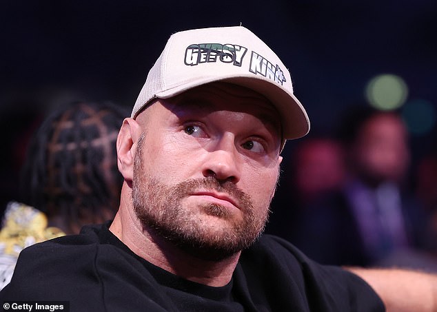 British heavyweight Tyson Fury was also in attendance and watched cautiously