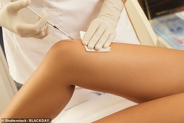 Injecting tiny plastic pellets into the knee joint could offer hope to patients suffering from arthritis pain. (Stock photo)