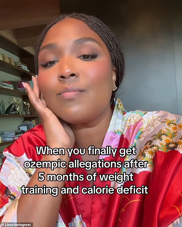 On her Instagram page, Lizzo responded to speculation that she was taking Ozempic to lose weight