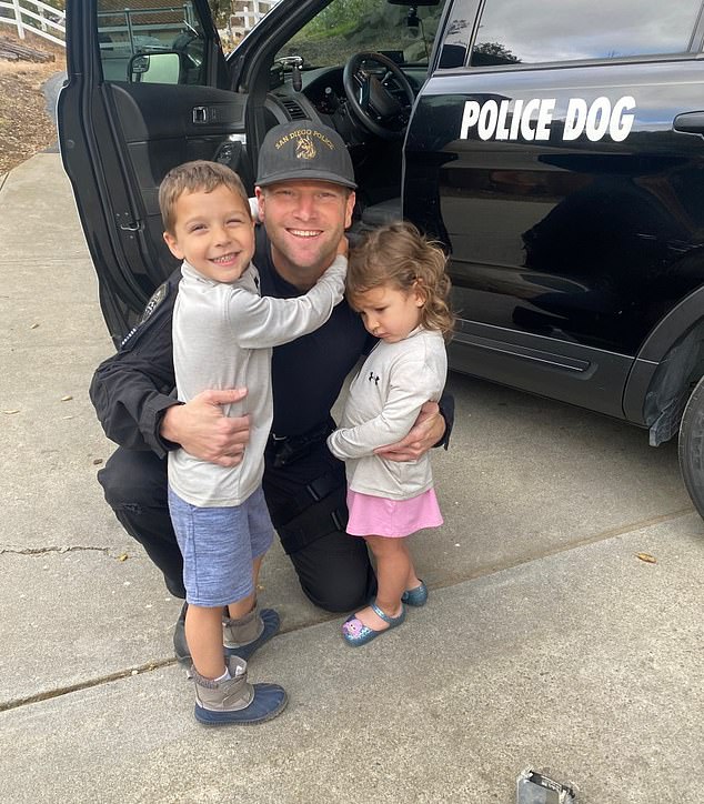 Brians and his daughters were all rescued by heroic police officer Jonathan Wiese, who rappelled down the cliff and swam to the sinking car to pull them from the water