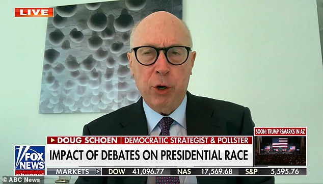 A week earlier, Schoen, who has served as an adviser to Bill Clinton, Hillary Clinton and Mike Bloomberg, appeared on the network to discuss Trump's performance in the debate and how he believed it wasn't the proverbial nail in the coffin that others had indicated.