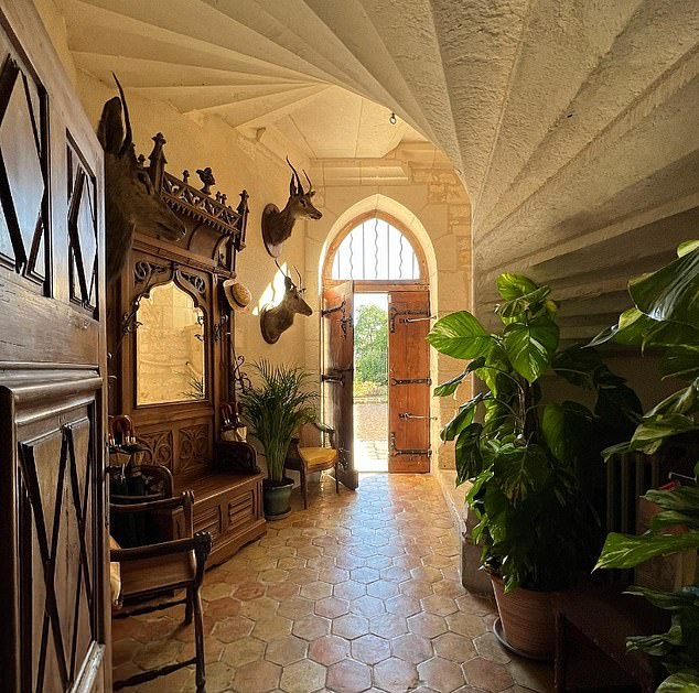 A delightful entrance to the castle. The new owners only discovered that the property was listed as historic after they had purchased it - meaning it would need to be renovated using the same methods as it was originally built