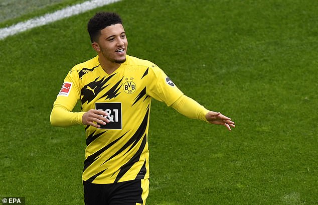 Jadon Sancho was previously England's top scorer in the Bundesliga with 40 goals