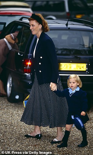 Fergie on the school run at Upton House in 1991