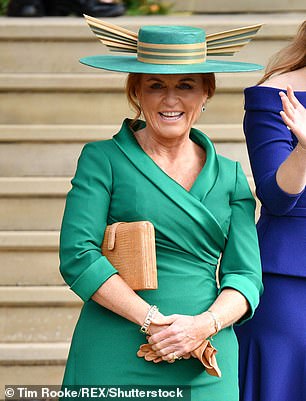 Sarah Ferguson wore a Jess Collett hat to Princess Eugenie's wedding