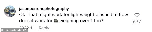 Still, not everyone in the comments section was convinced, with some saying it would be much harder to pick up large rocks