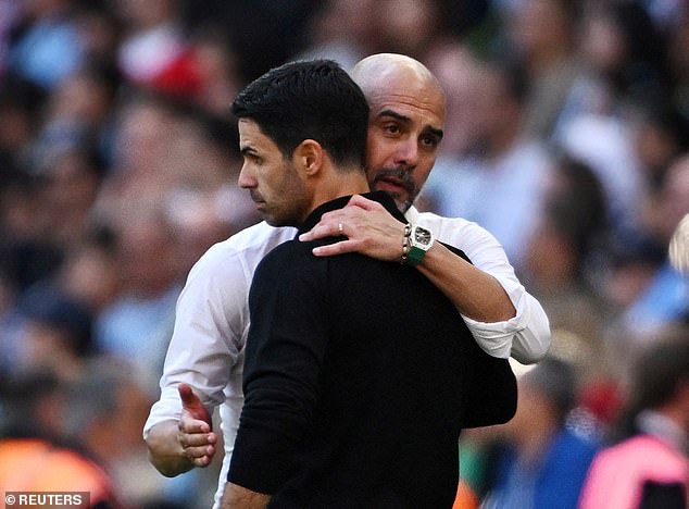 Friends and old colleagues Mikel Arteta and Pep Guardiola will face each other in the dugout