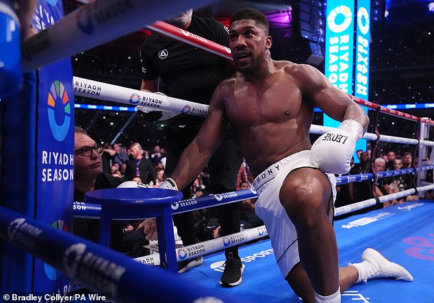 Fans were quick to accuse Joshua on social media of taunting the crowd