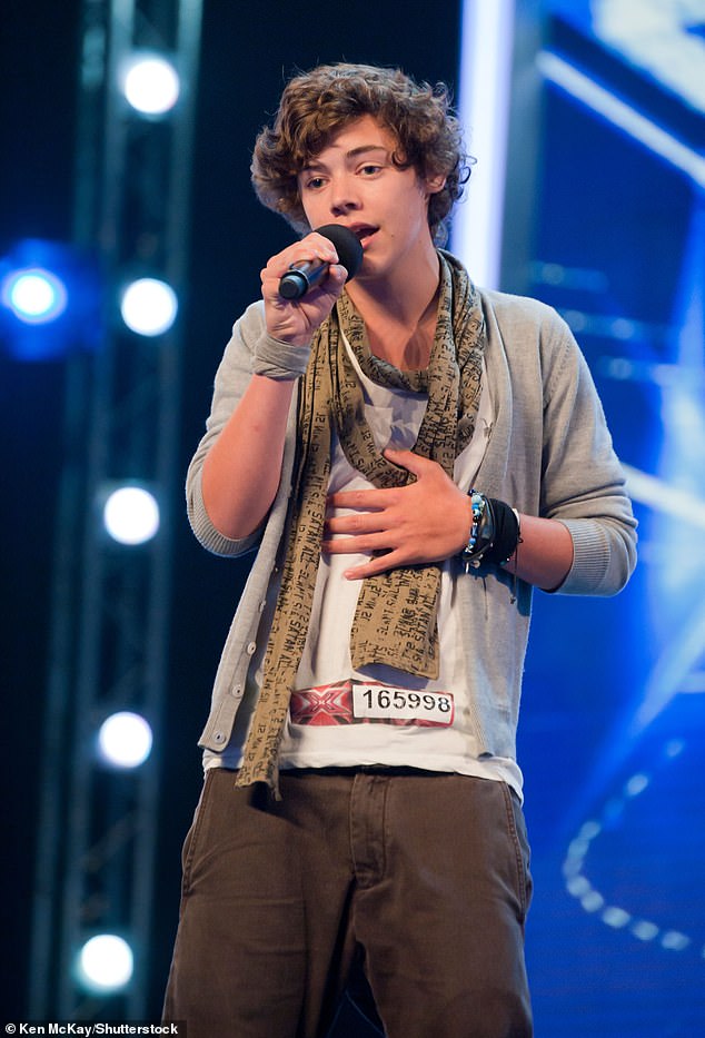 Afton has developed a bond with Grammy-winning artist Harry Styles, whom he met when he was just starting his career (Harry pictured on The X Factor in 2010)