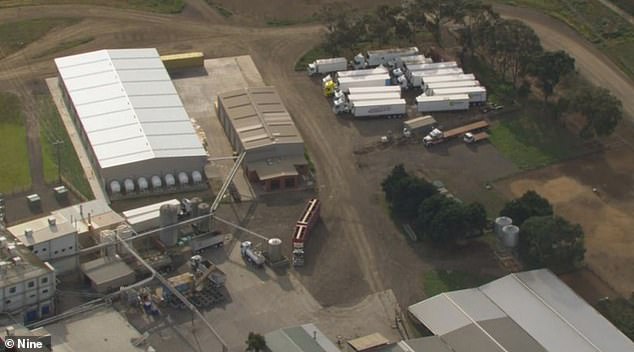 The horrific workplace accident took place at a slaughterhouse in Geelong, southwest of Melbourne