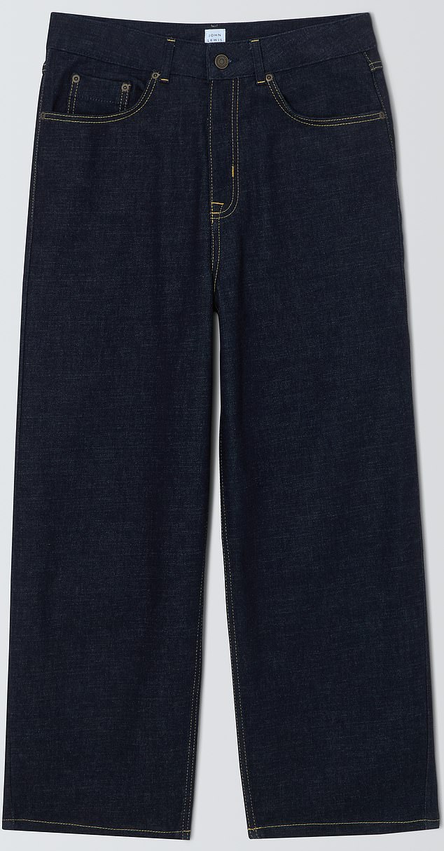 Dark indigo straight leg jeans from John Lewis, £59, johnlewis.com